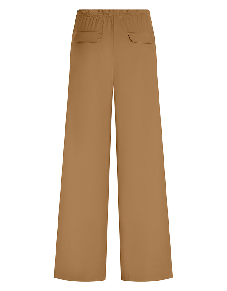 PENN&INK N.Y Hose Seitenstreifen Straight Leg Tanine Rückseite