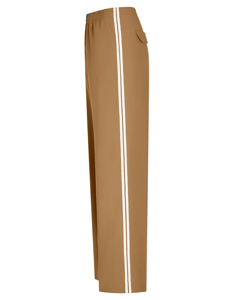 PENN&INK N.Y Hose Seitenstreifen Straight Leg Tanine Seite