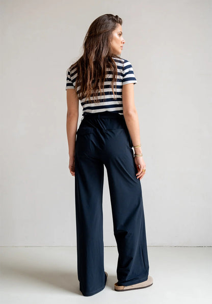 PENN&INK N.Y Hose Straight-Fit Bindeband Elastischer Bund Schwarz Travel-Quality Model 4