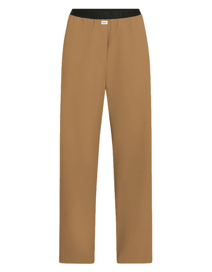 PENN&INK N.Y Hose Travel-Quality Tanine Camel Elastischer Bund Straight-Fit