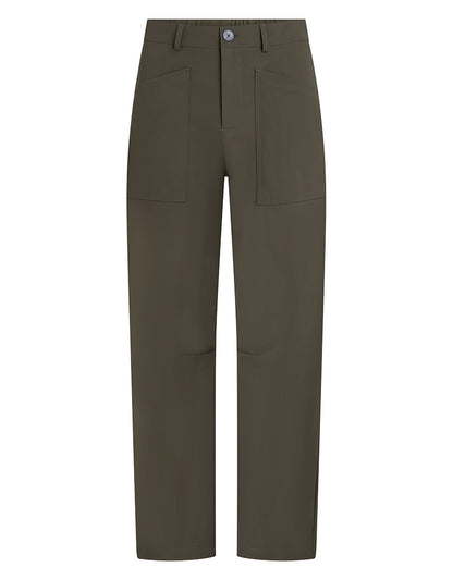 PENN&INK N.Y Hose Travel-Quality Braun Relaxed-Fit Gerades Bein Aufgesetzte Taschen