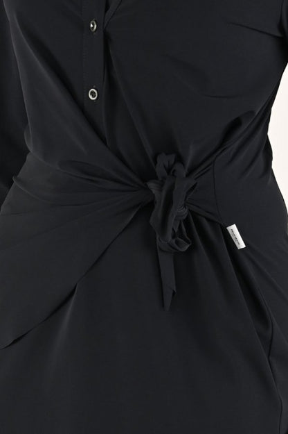 PENN&INK N.Y Kleid Langarm Schwarz Detail