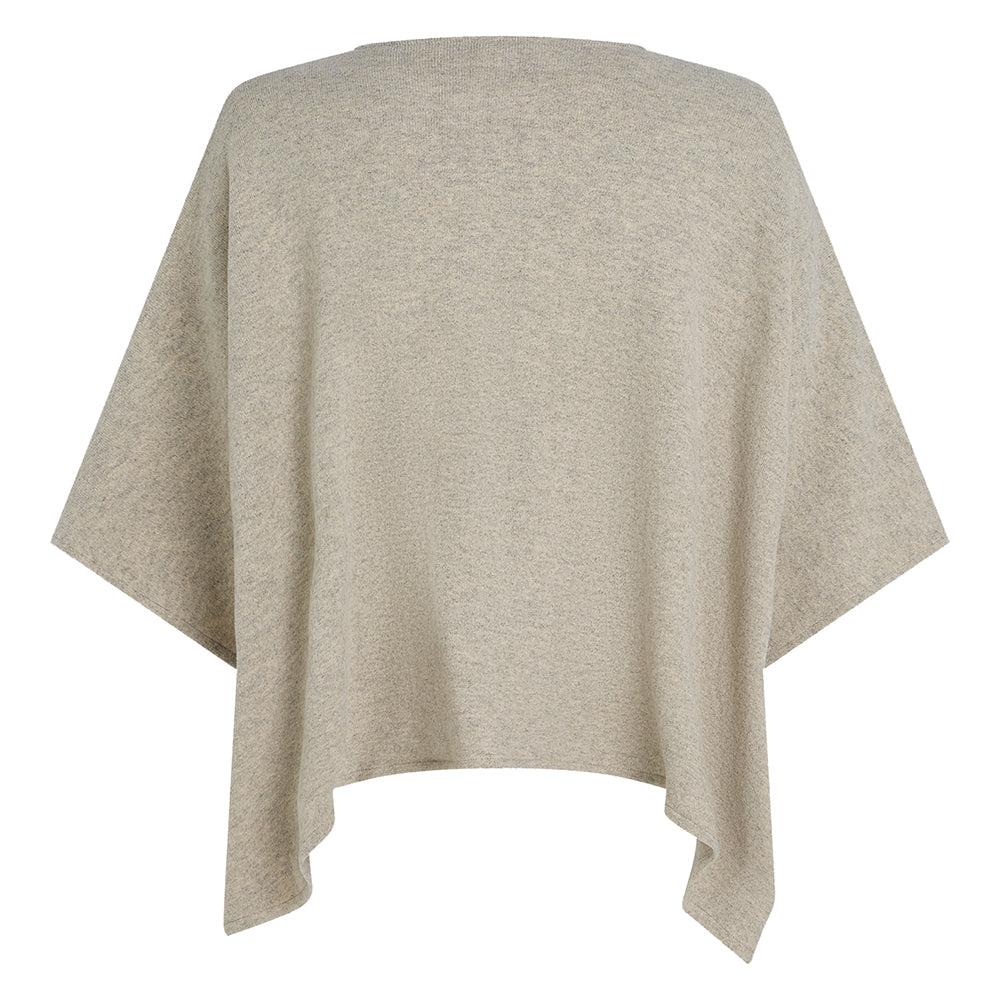 PENN&INK N.Y Kurzarm-Pullover Jumper Beige Feine Strickqualität Recycelte Baumwolle Oversize-Fit Rückseite