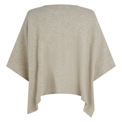 PENN&INK N.Y Kurzarm-Pullover Jumper Beige Feine Strickqualität Recycelte Baumwolle Oversize-Fit Rückseite