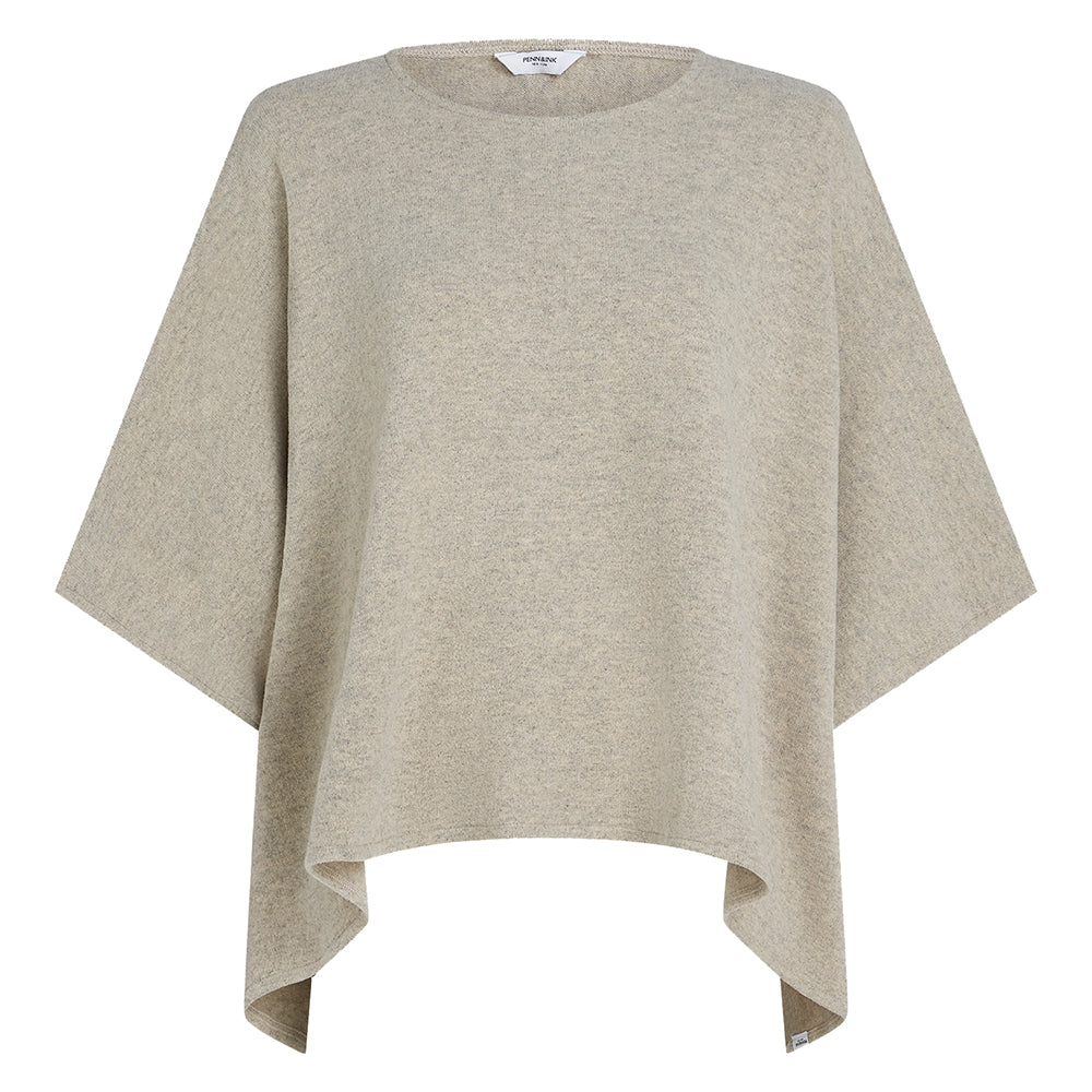 PENN&INK N.Y Kurzarm-Pullover Jumper Beige Feine Strickqualität Recycelte Baumwolle Oversize-Fit