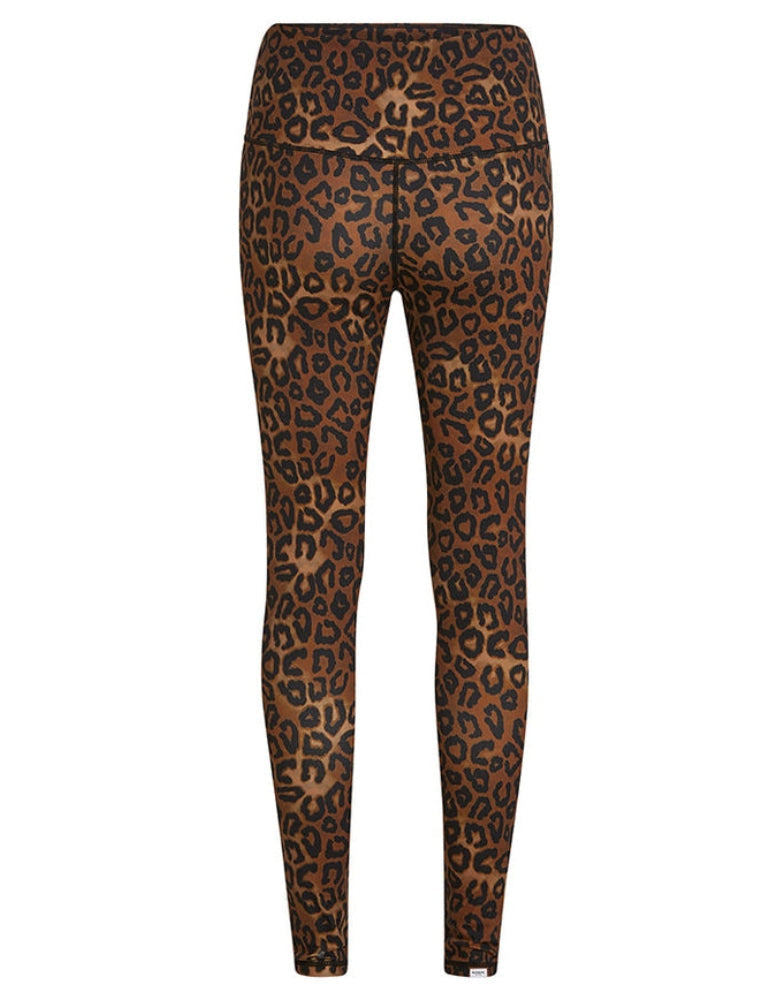 PENN&INK N.Y Leggings Leopard-Print Slim-Fit Elastischer Bund Rückseite
