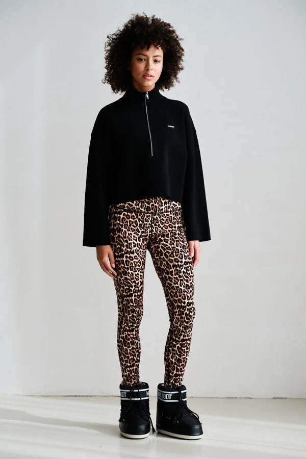 PENN&INK N.Y Leggings Leopard-Print Animalprint Travel-Quality Slim-Fit Model 2