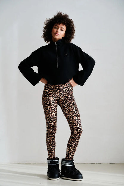 PENN&INK N.Y Leggings Leopard-Print Animalprint Travel-Quality Slim-Fit Model 3