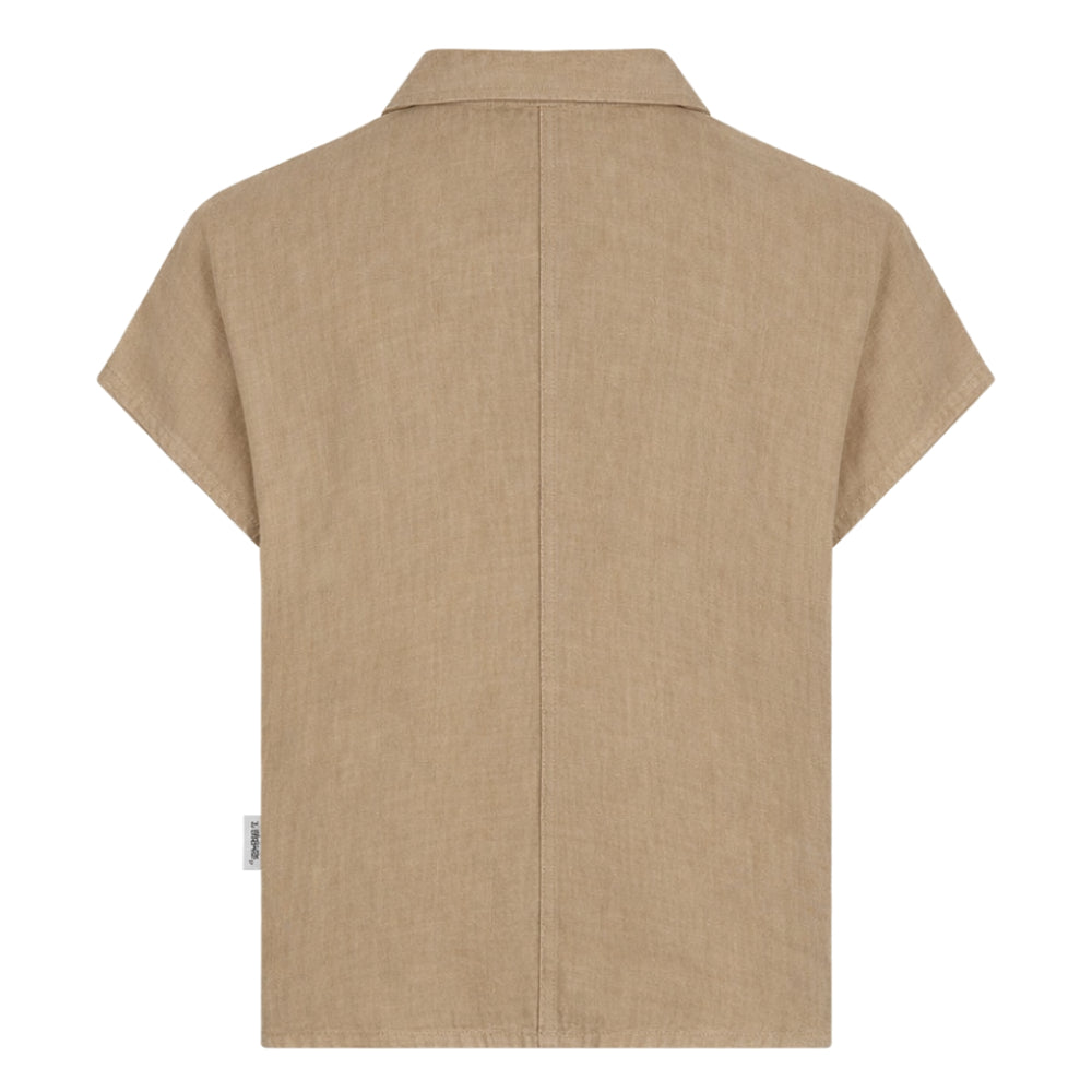 PENN&INK N.Y Leinenbluse Kurzarm Tanine Rückseite