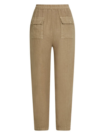 PENN&INK N.Y Leinenhose Tanine Elastischer Bund Bindeband Rückseite