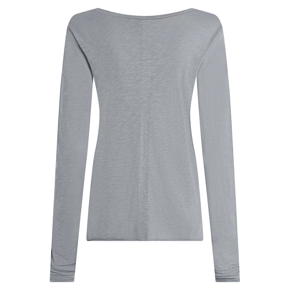 PENN&INK N.Y Langarmshirt Print Inspire Grau Baumwolle Rückseite