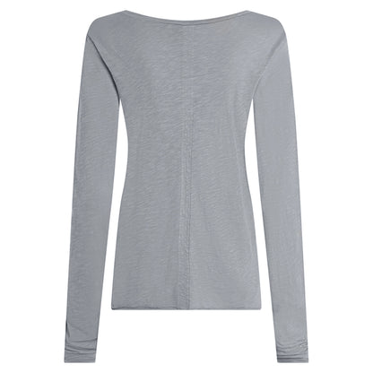 PENN&INK N.Y Langarmshirt Print Inspire Grau Baumwolle Rückseite