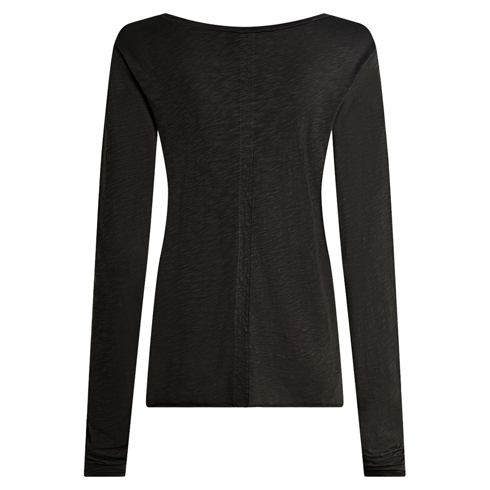 PENN&INK N.Y Langarmshirt Print Inspire Schwarz Baumwolle Rückseite