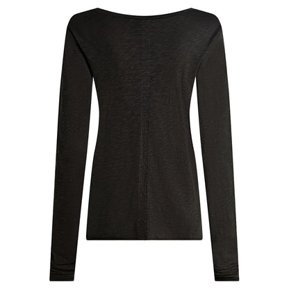 PENN&INK N.Y Langarmshirt Print Inspire Schwarz Baumwolle Rückseite
