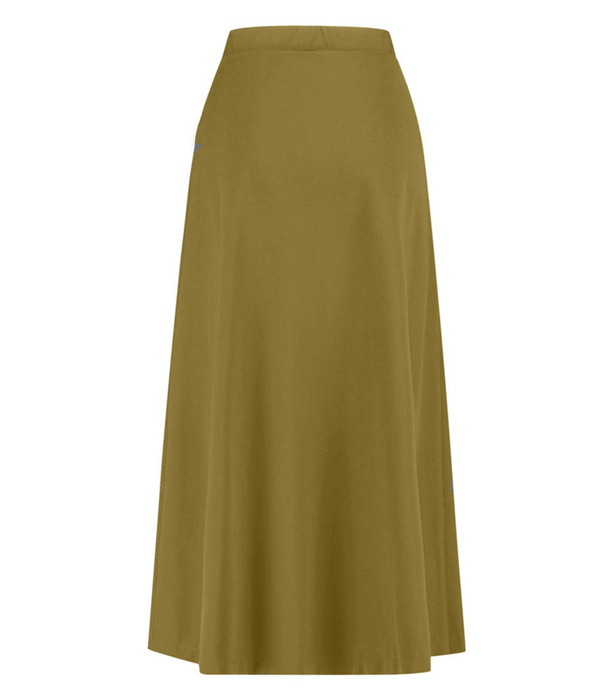PENN&INK N.Y Maxi-Rock Anna A-Form Travel-Quality Avocado Rückseite