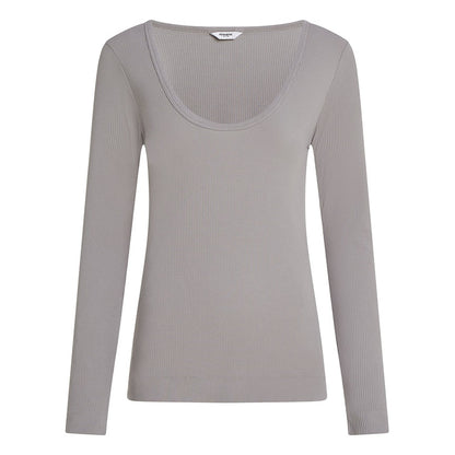 PENN&INK NY Longsleeve Ripp-Baumwolle Mineral Hellgrau