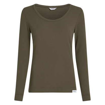 PENN&INK N.Y Longsleeve Ripp-Baumwolle Wolf Braun
