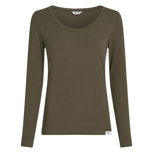 PENN&INK N.Y Longsleeve Ripp-Baumwolle Wolf Braun