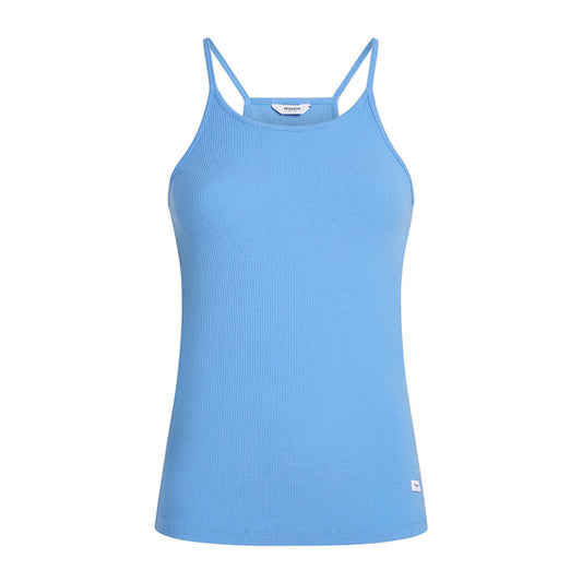 PENN&INK N.Y Tanktop Ripp-Jersey Slim-Fit Spaghettiträger Azure Blau
