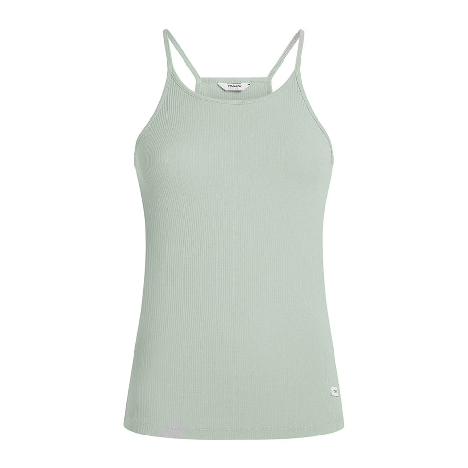 PENN&INK N.Y Tanktop Ripp-Jersey Slim-Fit Spaghettiträger Glass Salbei
