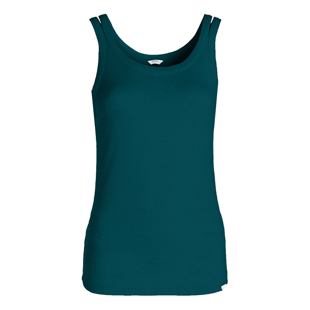 PENN&INK N.Y Tanktop Ripp-Jersey Doppelte Träger Slim-Fit Pine Petrol
