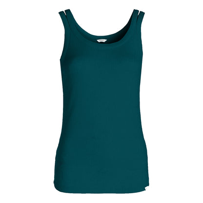 PENN&INK N.Y Tanktop Ripp-Jersey Doppelte Träger Slim-Fit Pine Petrol
