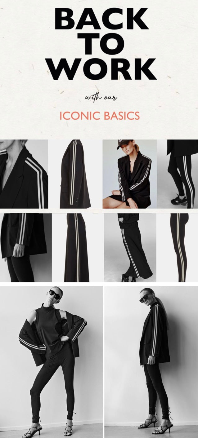 PENN&INK N.Y Maxi-Rock Anna Seitenstreifen A-Form Travel-Quality Schwarz Basics Stripe