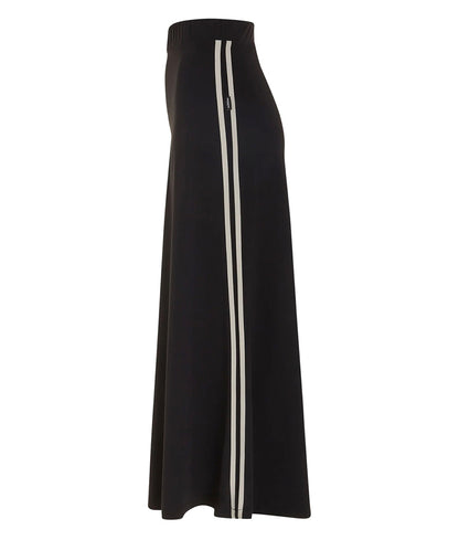 PENN&INK N.Y Maxi-Rock Anna Seitenstreifen A-Form Travel-Quality Schwarz Seitlich