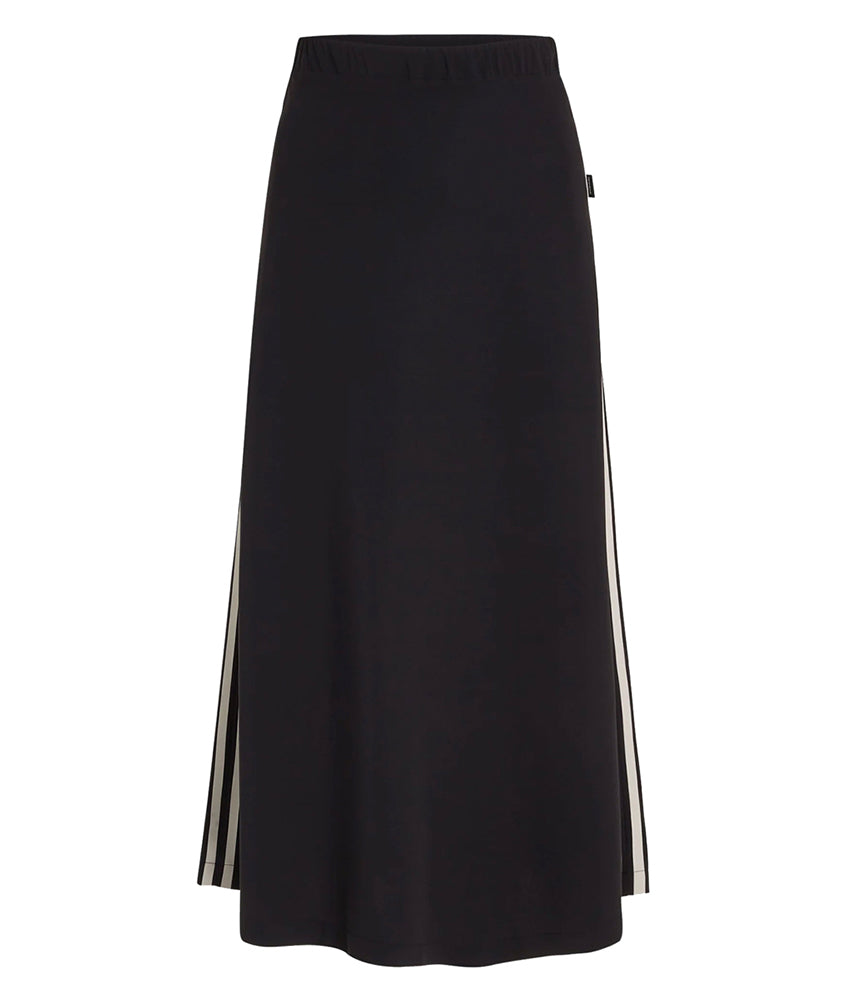 PENN&INK N.Y Maxi-Rock Anna Seitenstreifen A-Form Travel-Quality Schwarz 