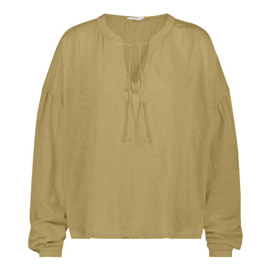PENN&INK N.Y Tunika Shirtbluse Baumwolle Seed Khaki Entspannte Passform