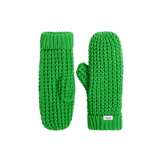 PENN&INK N.Y Strickhandschuhe Fäustlinge Grobmachig Teddy-Innenfutter Vibrant Green Gruen