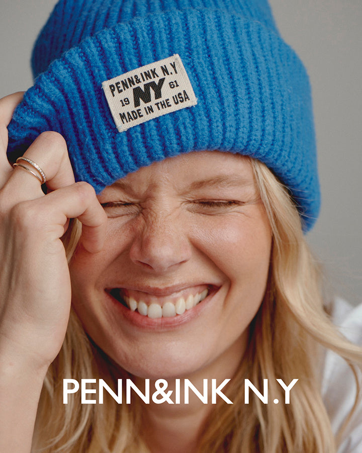 PENN&INK N.Y Strickmütze Logo-Patch