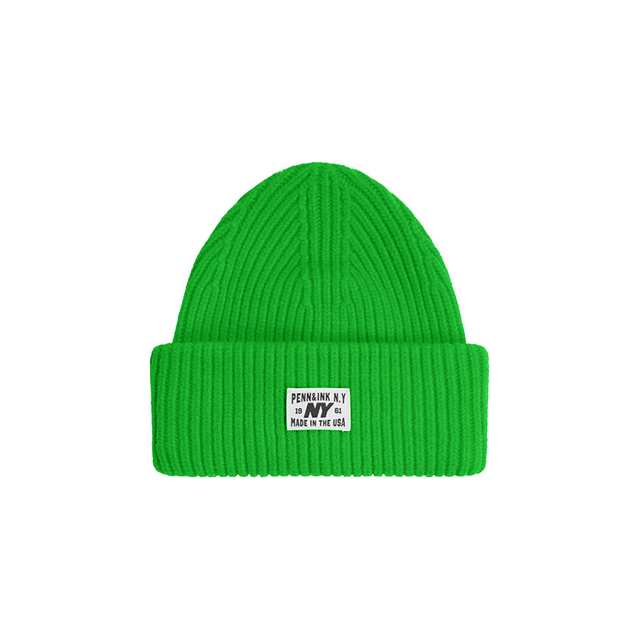 PENN&INK N.Y Strickmütze Vibrant Green Grün