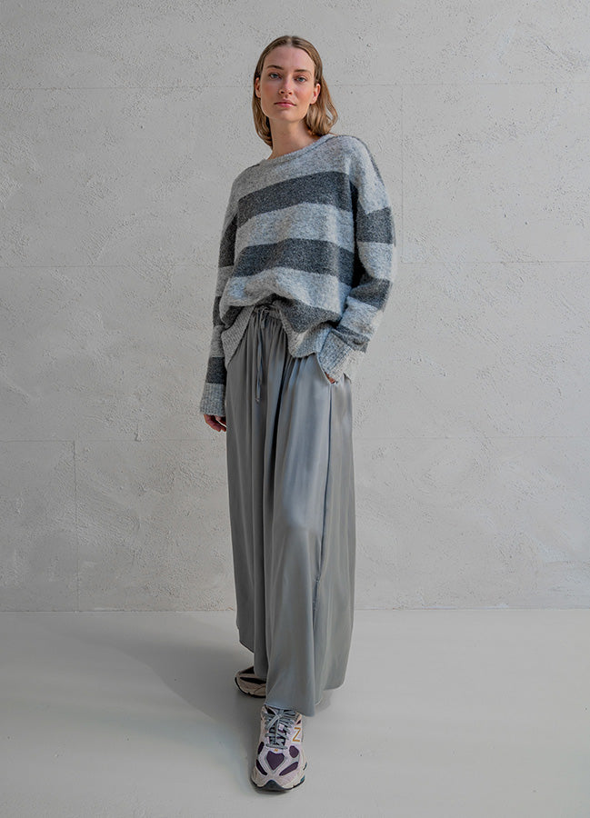 PENN&INK N.Y Strickpullover Streifen Grau Model