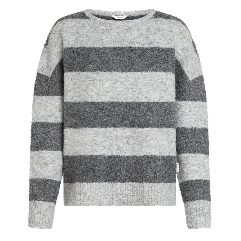 PENN&INK N.Y Strickpullover Streifen Grau