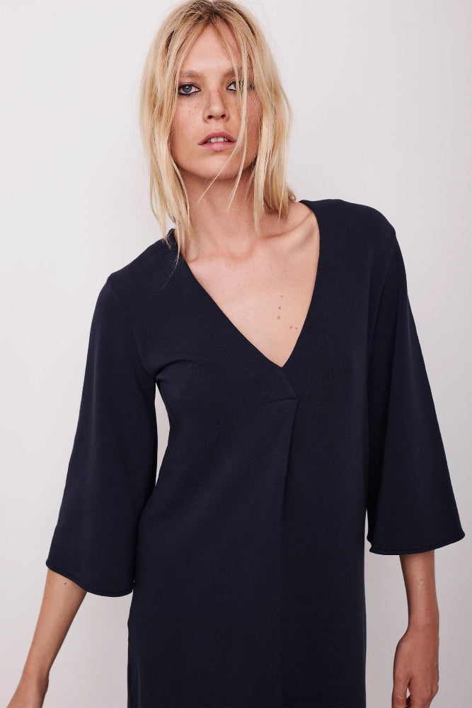PENN&INK N.Y Sweat-Kleid Langarm Ausgestellte Ärmel Princess Blau Baumwolle Soft-Cotton-Fleece
Model