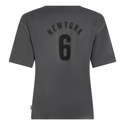 PENN&INK N.Y T-Shirt Anthrazit Antra Schwarz Regular Fit Baumwolle Front-Print RUN Rücken-Print NEW YORK 6 Rückseite