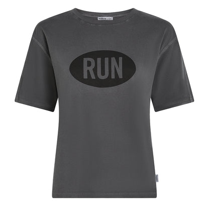 PENN&INK N.Y T-Shirt Anthrazit Antra Schwarz Regular Fit Baumwolle Front-Print RUN Rücken-Print NEW YORK 6