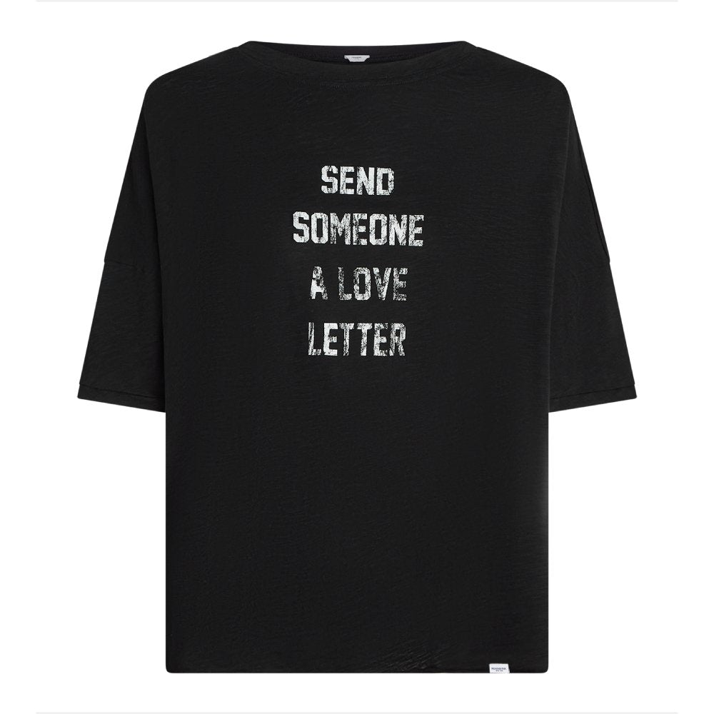 PENN&INK N.Y T-Shirt Print Love Letter Schwarz