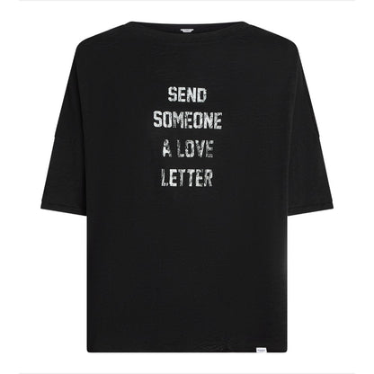 PENN&INK N.Y T-Shirt Print Love Letter Schwarz