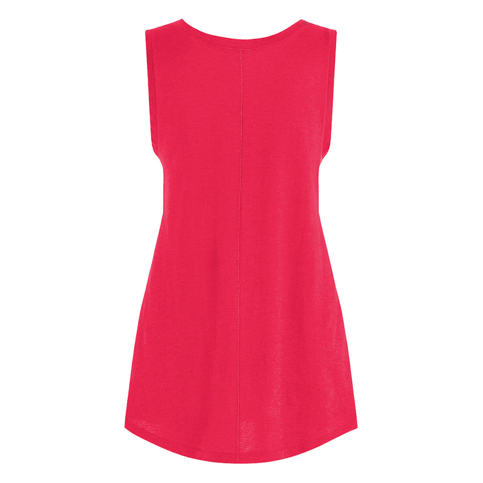 PENN&INK N.Y Top Sternen-Print A-Form Pink Grenadine Baumwolle Rückseite