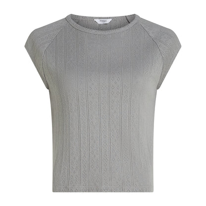 PENN&INK N.Y T-Shirt Lochstrick Grau