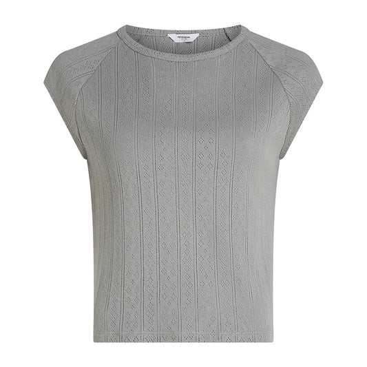 PENN&INK N.Y T-Shirt Lochstrick Grau