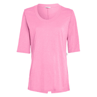 PENN&INK N.Y T-Shirt Cerise Rosa 3/4 Arm Ton-In-Ton Rückenprint Baumwolle