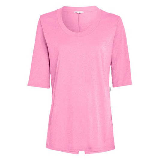 PENN&INK N.Y T-Shirt Cerise Rosa 3/4 Arm Ton-In-Ton Rückenprint Baumwolle