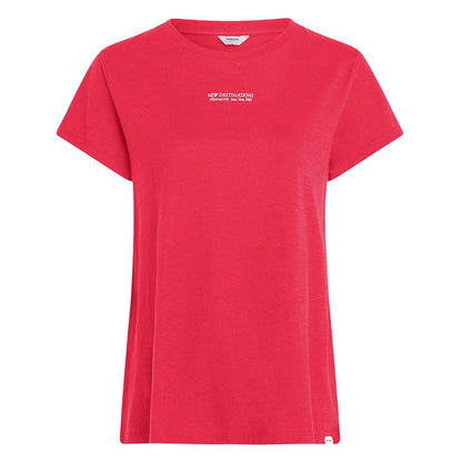 PENN&INK N.Y T-Shirt Rückenprint New Destinations Baumwolle Grenadine Pink Coral
