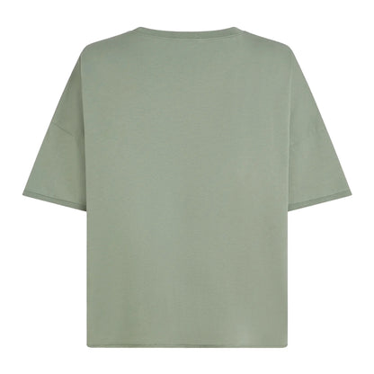 PENN&INK N.Y T-Shirt Baumwolle Sage Salbei Casual-Fit Rückseite