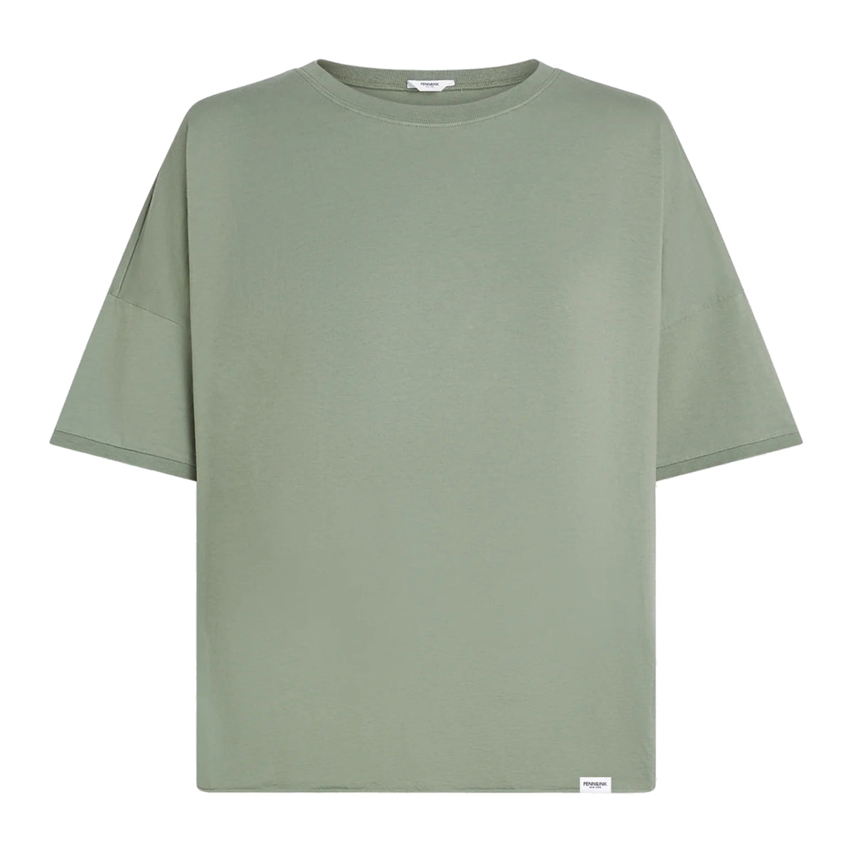 PENN&INK N.Y T-Shirt Baumwolle Sage Salbei Casual-Fit