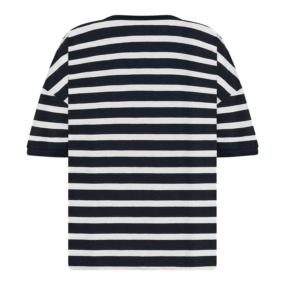 PENN&INK N.Y T-Shirt Streifen Relaxed Fit Navy Rückseite