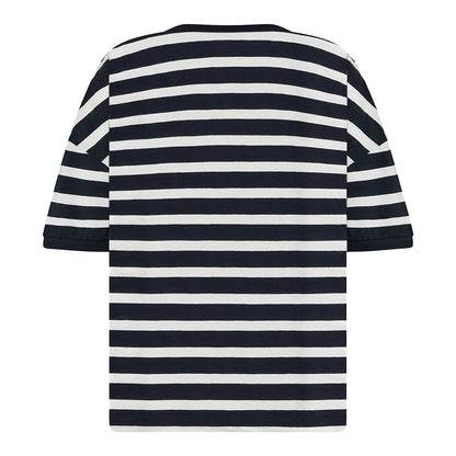 PENN&INK N.Y T-Shirt Streifen Relaxed Fit Navy Rückseite